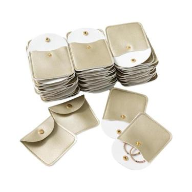 Imagem de Sacos De Embalagem De Joias Em Couro PU 50pcs Sacos De Presente Para C