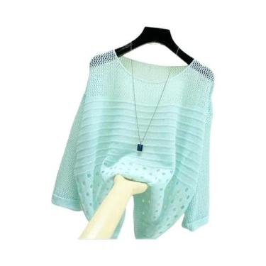 Imagem de Colete Feminino De Malha Fina De Seda Gelada Vazado Estilo Streetwear 