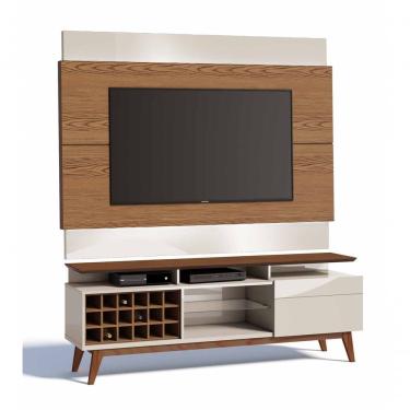 Imagem de Rack Com Painel Classic +ad 1.8 Freijó Com Off White - Imcal Móveis