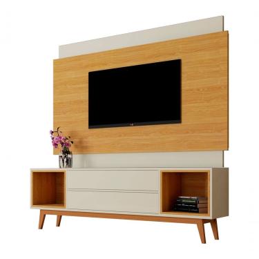 Imagem de Rack Com Painel Horizon 1.8 Off White Com Nature - Moveisaqui