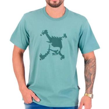 Imagem de Camiseta Oakley Heritage Skull SM26 Masculina Pacific, Verde, G