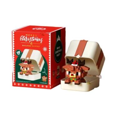 Imagem de Conjunto De Blocos De Montar De Natal HUIQIBAO MOC: Alce, Veado, Papai