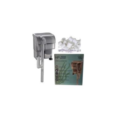Imagem de Kit Filtro Externo Hang-on Hf-200 Only Fish + Midia, 110V