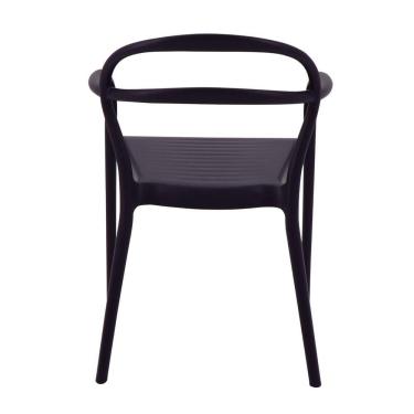 Imagem de Cadeira Tramontina Sissi Eco Preto Empilhável em Polipropileno com Braços