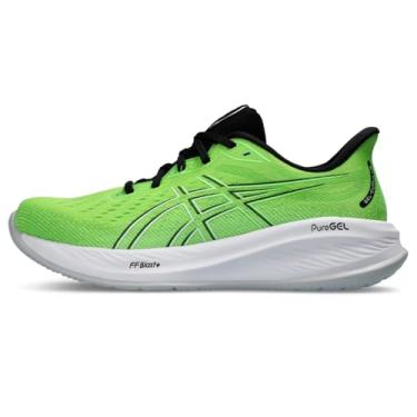 Imagem de ASICS Tênis de corrida masculino Gel-Cumulus 26, Limão elétrico/branco, 43