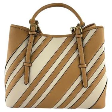 Imagem de Bolsa Focus Listrada Feminina Grande Casual Com Alças-Feminino