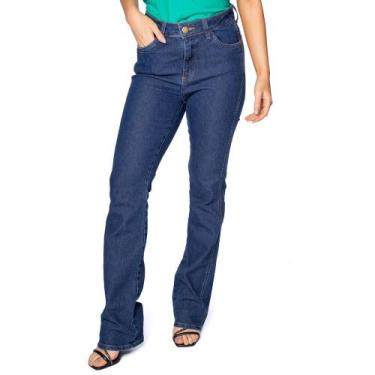 Imagem de Calça Jeans Feminina Max Denim Country Flare Azul, Azul, 44