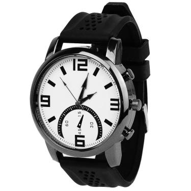 Imagem de Relógio Redondo Masculino Com Pulseira De Borracha-Masculino