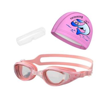 Imagem de Kit Óculos, Estojo e Touca de Natação Infantil Hero Band, Rosa rosa go