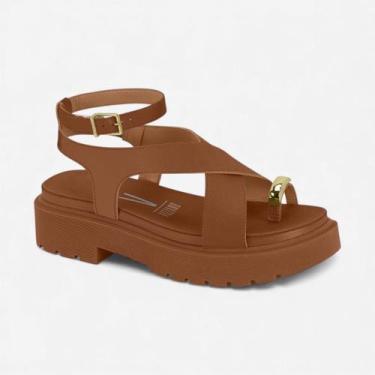 Imagem de Sandália Papete Vizzano De Dedo Marrom, Mocca, 35