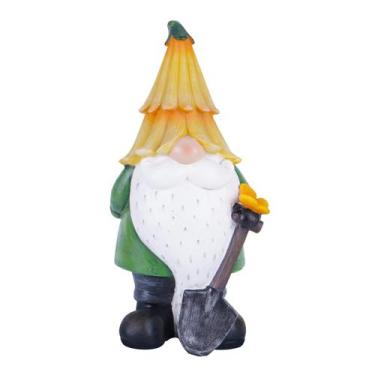 Imagem de Estátua de gnomo de jardim, escultura em resina Topadorn, ao ar livre,