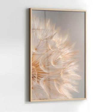 Imagem de Quadro com Moldura e Acrilico Cristal Vidro Dente de Leao para Sala, Q