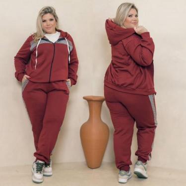 Imagem de Kit 2 Peças Plus Size Feminino De Inverno Calça E Blusa G1 - Emporio S