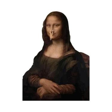 Imagem de Pôster De Arte Engraçada Para Banheiro Mona Lisa Com Impressão Em Pape