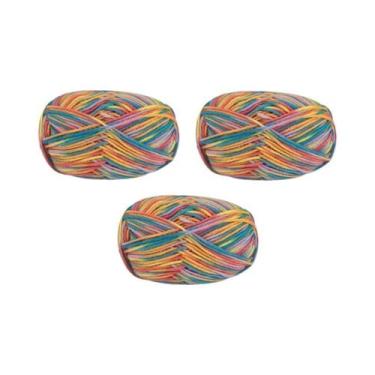 Imagem de Fio Colorido Em Gradiente 150g Algodão Leite Médio Grosso Para Suéter,