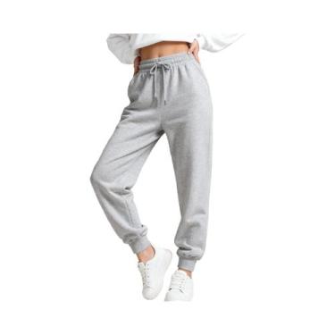 Imagem de Calças De Moletom Femininas Multicoloridas Com Cordão, Casuais, De Cor