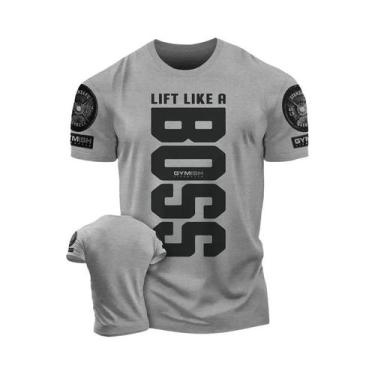 Imagem de Camiseta Masculina plus Size De Algodão Estampada, Gola Redonda, Para 