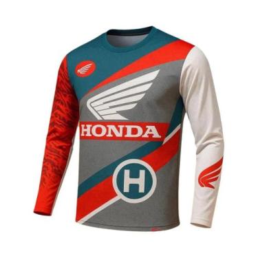 Imagem de Camiseta Masculina De Manga Comprida De Secagem Rápida Honda, Casual, 