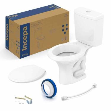 Imagem de Kit Vaso Sanitário com Caixa Acoplada e Assento Roca/Incepa Zip, 3 e 6 Litros, Branco