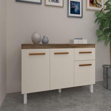 Imagem de Balcão De Cozinha 3 Portas 2 Gavetas Armário Multiuso Vivian Savana Of