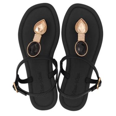 Imagem de Rasteirinha Feminina Super Confortável Miss Miss Preta, Preto, 36