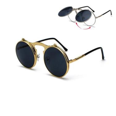 Imagem de Óculos Sol Redondo Circular Vintage Lente Dupla High Quality - Vinkin,