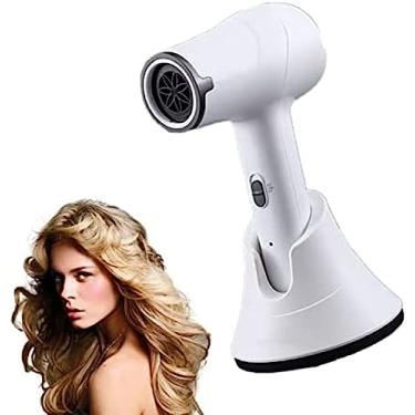 Imagem de Secador De Cabelo Sem Fio, Secador De Cabelo Recarregável Por USB Com Bateria De Lítio De 2000 MAh, Secador De Cabelo De Viagem De Secagem Rápida De 1250 W, Para Mulheres/bebês/crianças, Ao Ar Liv