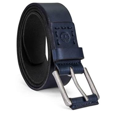 Imagem de Timberland Cinto de couro masculino casual clássico diário, Azul marino, 48