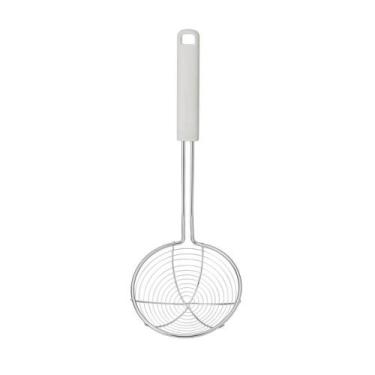 Imagem de Escumadeira KitchenAid Aço Inox Branca para Fritura Cozinha Utensílio 