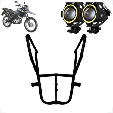 Imagem de Kit Protetor de Carenagem + Par Farol de Milha U7 Mini Angel Eye Bros 