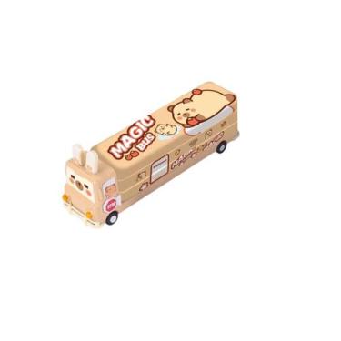 Imagem de Estojo Escolar Formato De Ônibus Organizador 3 Camadas - Lyke