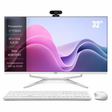 Imagem de Computador All In One Curvo 32 Polegadas Aitek Completo com Teclado Mo
