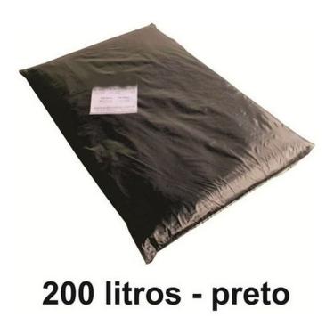 Imagem de Saco de Lixo 15 kg 200 Litros Reforçado 0,20 MICRAS para Grande Volume Preto Higipack