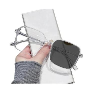 Imagem de Óculos De Sol Vintage Unissex Oversized Com Lentes Anti Luz Azul E Arm