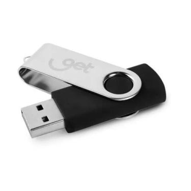 Imagem de Pen Drive 16GB Get USB 2.0 Preto - GOLDENTEC ACESSORIOS