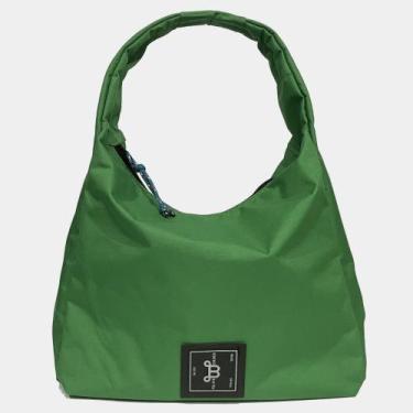 Imagem de Bolsa Hobo de Nylon Verde - felipe borges acessórios