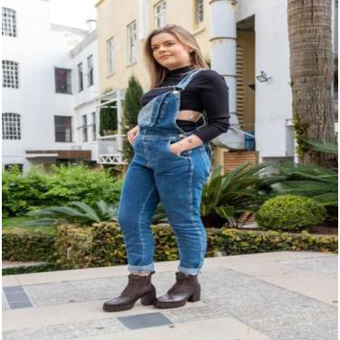 Imagem de Coturno Bruna Couro Legitimo Fita Salto Bloco com Plataforma Gstore, C