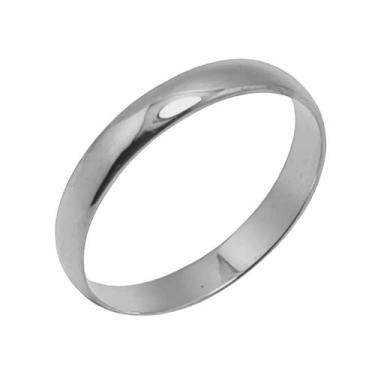 Imagem de Par de Aliança Tradicional Meia Cana 18k 3,5mm  WG - Webgen, Ouro bran