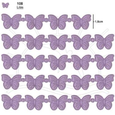 Imagem de Passamanaria Marilda Mod. 408 Borboleta 5 Metros, 108 - LILÁS