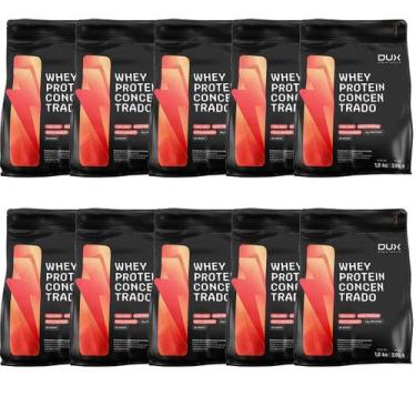 Imagem de Kit 10X Whey Protein Concentrado - 1800g Refil Chocolate - Dux Nutriti