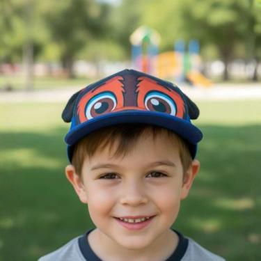 Imagem de Boné Infantil Patrulha Canina Aba Curva com Ajuste - KIDSBEHAPPY, Azul