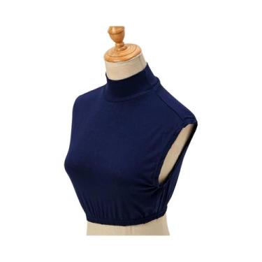 Imagem de Cachecol De Moda Feminino Com Gola Removível Em Modal Macio E Elástico