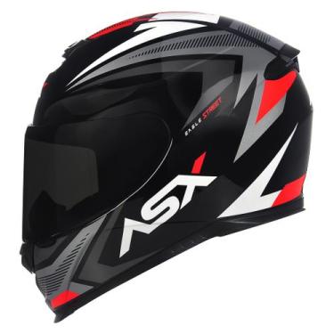 Imagem de Capacete Para Moto Integral Asx Eagle Street Colorido Cor:Preto/Grafit