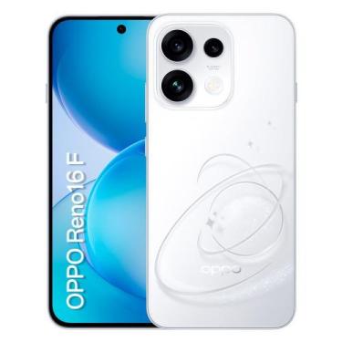 Imagem de Smartphone Oppo Reno 16 F Branco Aura, 5G, 256GB, 8GB RAM, Bateria 700