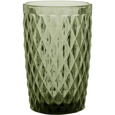 Imagem de Copo Home&Co 12x8x8cm Vidro Verde 370ml 6pçs para Água Suco Drinks e B