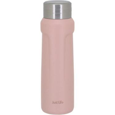Imagem de Garrafa Térmica Just Life Home&Co 23x7x7cm INOX Rosa 500ml para Servir