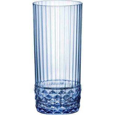 Imagem de Copo America 20s Bormioli Rocco 16x7cm Vidro Azul 490ml 6pçs Bebidas Á