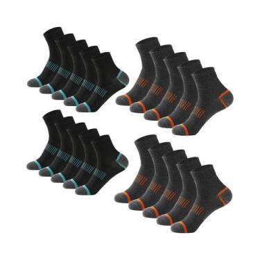 Imagem de Conjunto De Meias De Algodão Masculinas Tamanho Grande 20 Pares 38-45 