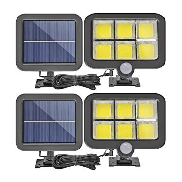 Imagem de AIZHIYI COB 120 LED solar com sensor de movimento, luz de parede, lâmpada de jardim à prova d'água