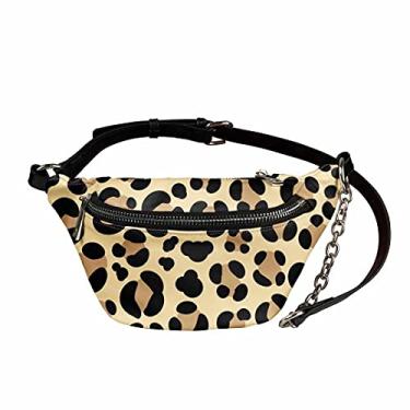 Imagem de GOSTONG Pochete Be Kind de couro de poliuretano para homens e mulheres, bolsas transversais leves, Estampa legal de leopardo, One Size